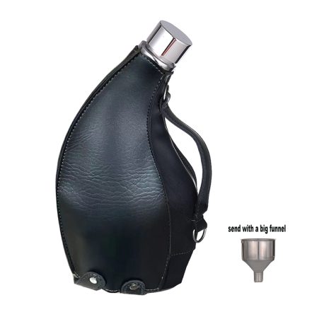 Flasque Alcool IDALIO 24 Cl Acier Inoxydable Noire Mate – Avec Entonnoir Et Coffret Cadeau Élégant